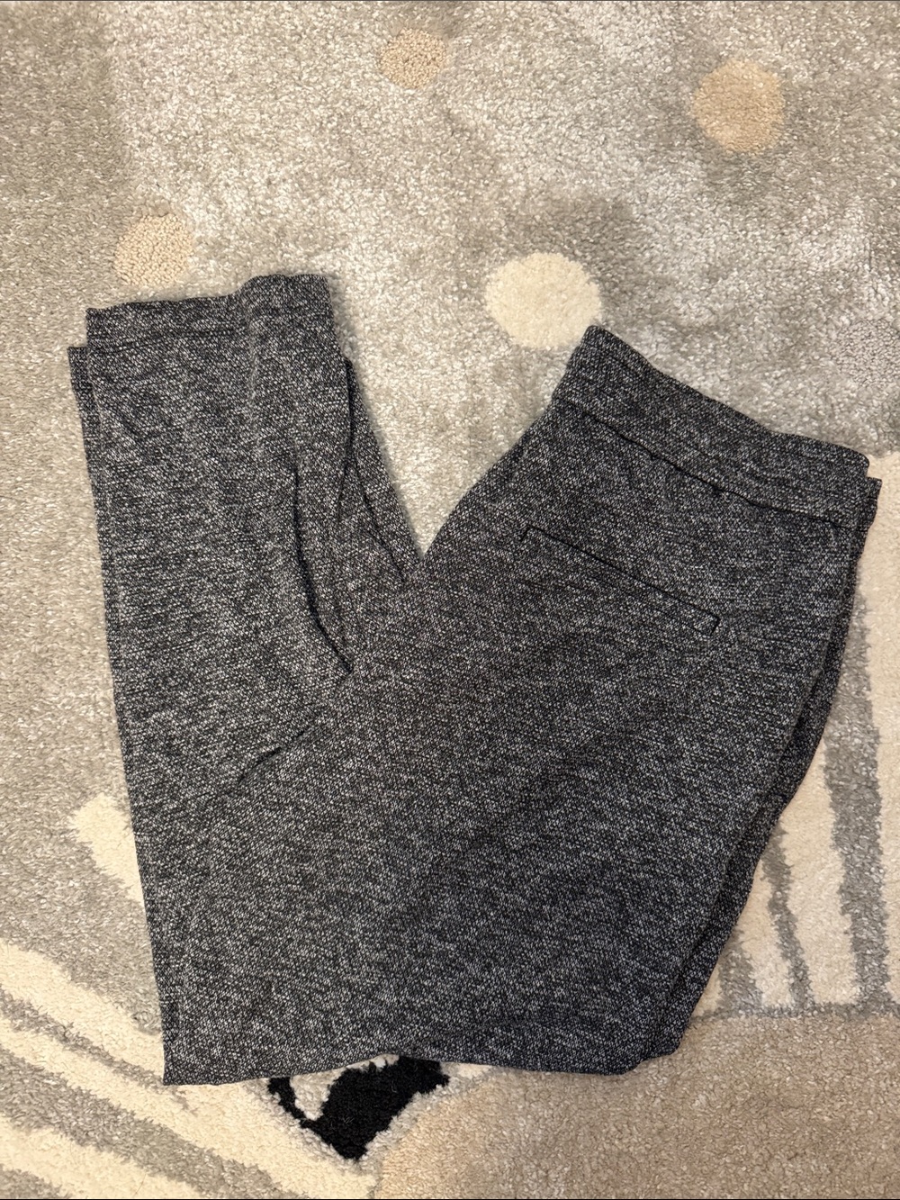 LOFT Charcoal Heather Drawstring Ponte Joggers